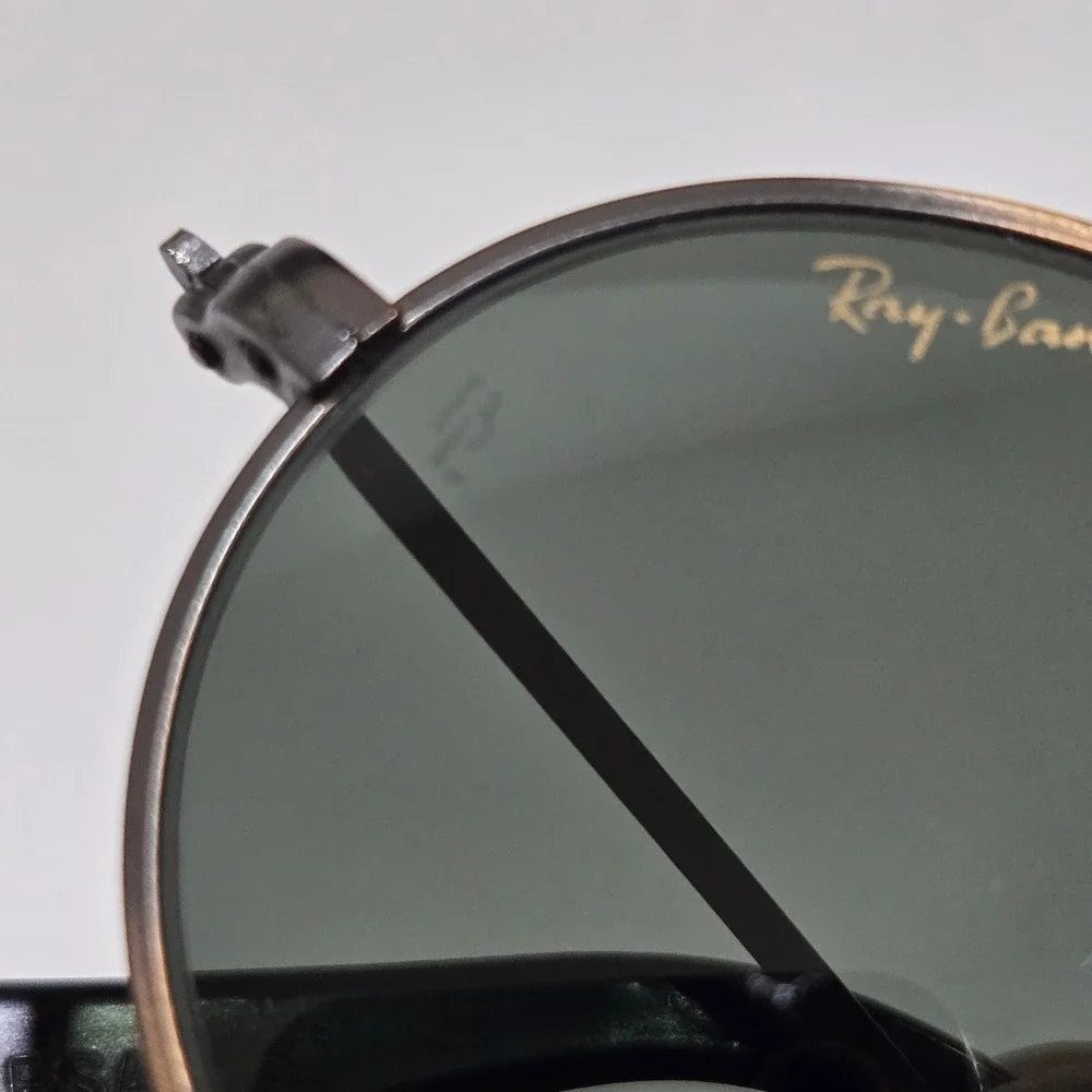 Ray-Ban Sunglasses Unisex Black Vintage Bausch & Lomb W0969 PSAS Oval Metal Read